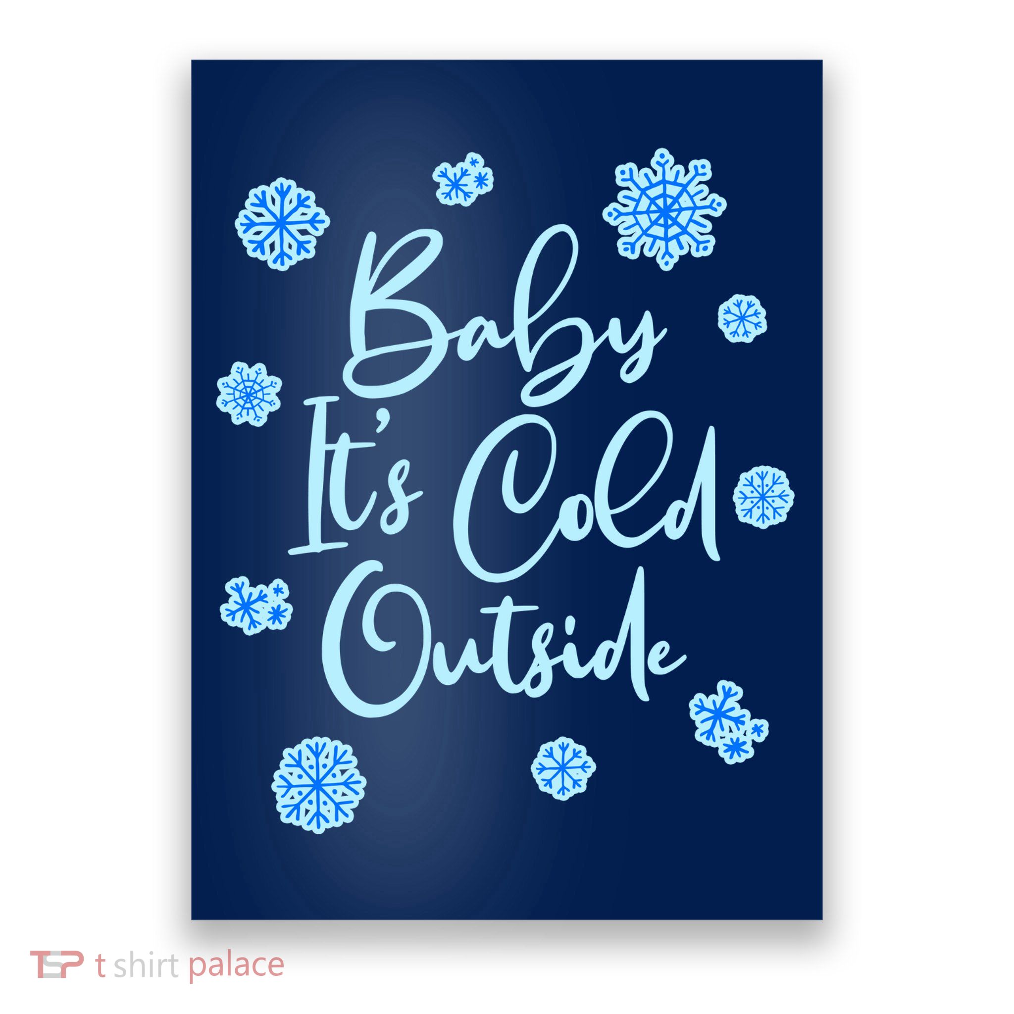 Cute Christmas Baby It's Cold Outside  Poster