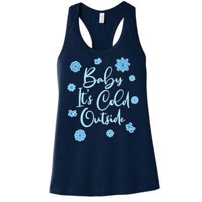 Cute Christmas Baby It's Cold Outside  Women's Racerback Tank