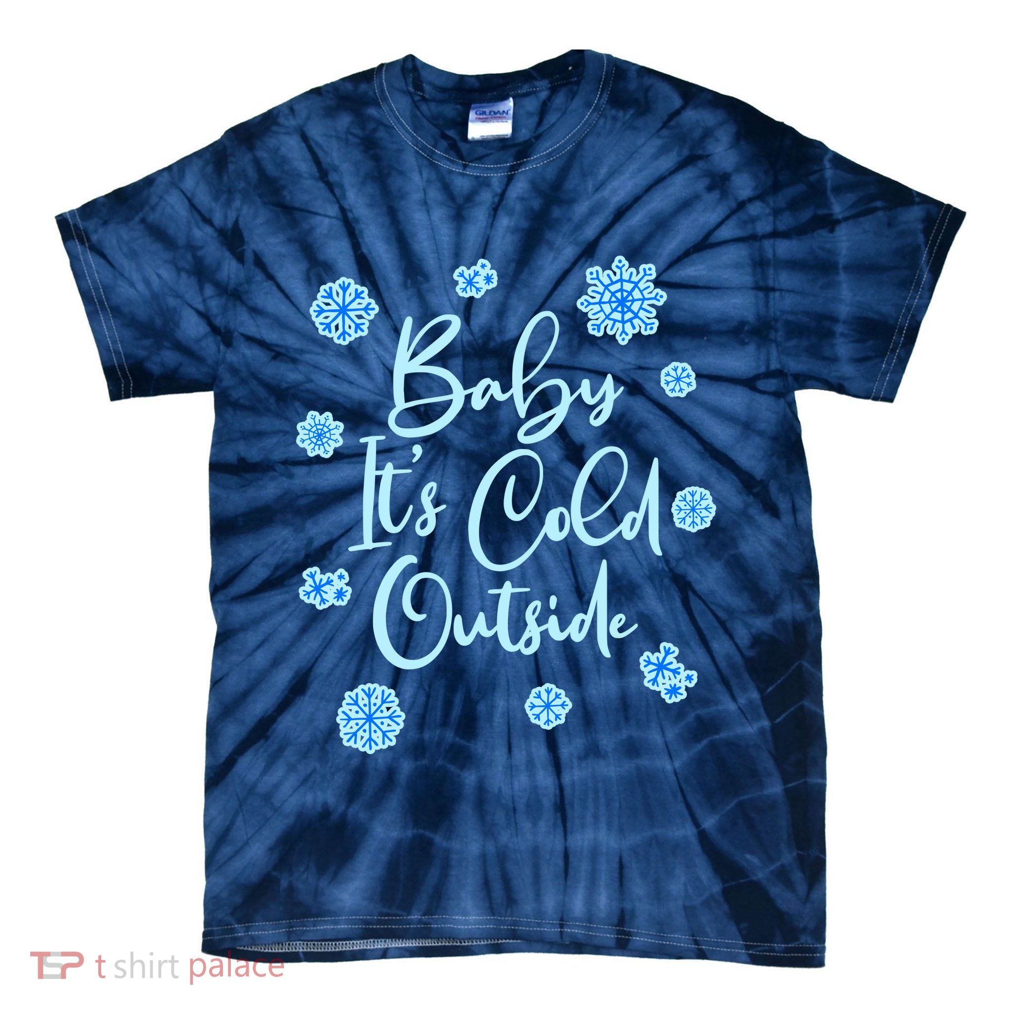 Cute Christmas Baby It's Cold Outside  Tie-Dye T-Shirt