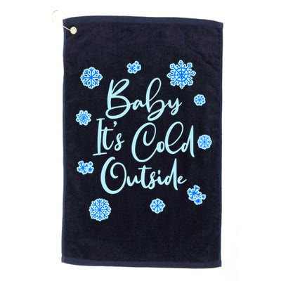 Cute Christmas Baby It's Cold Outside  Golf Towel
