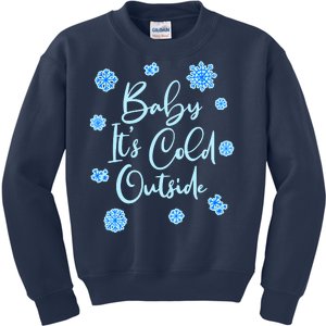 Cute Christmas Baby It's Cold Outside  Kids Sweatshirt