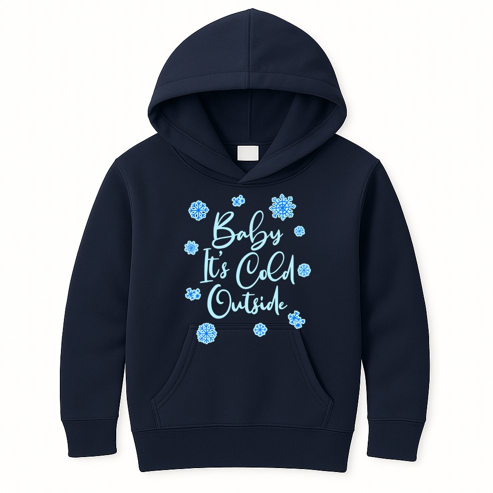 Cute Christmas Baby It's Cold Outside  Kids Hoodie