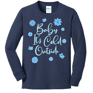 Cute Christmas Baby It's Cold Outside  Kids Long Sleeve Shirt