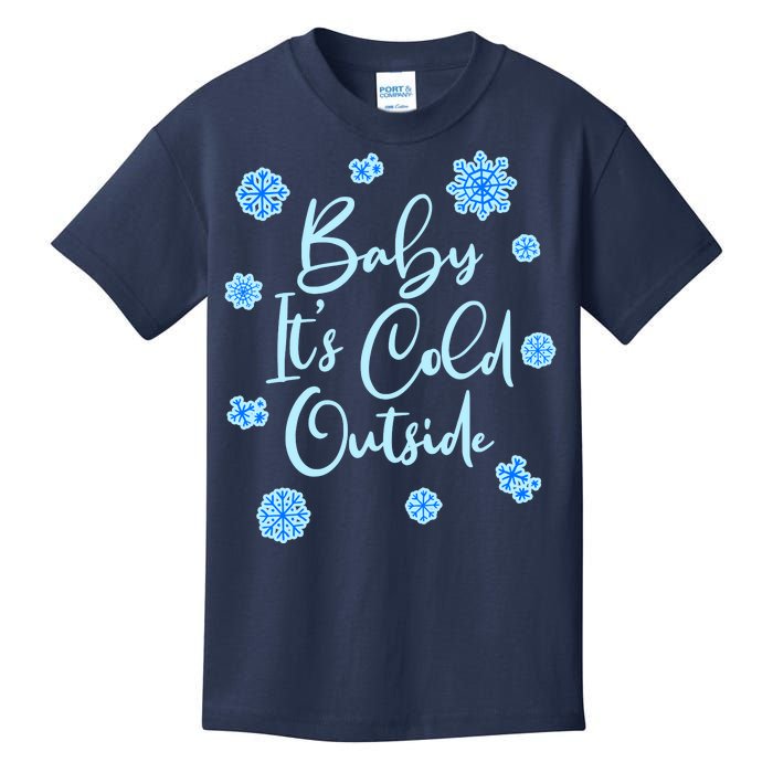 Cute Christmas Baby It's Cold Outside  Kids T-Shirt