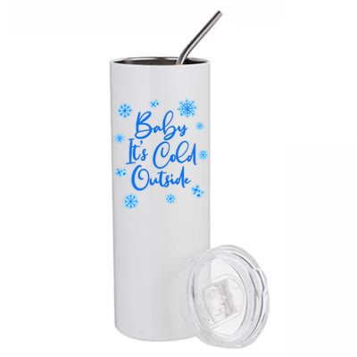 Cute Christmas Baby It's Cold Outside  Stainless Steel Tumbler