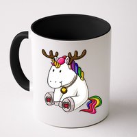 Cute Christmas Comic Reindeer Unicorn Mug