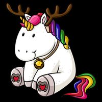 Cute Christmas Comic Reindeer Unicorn Wool Snapback Cap
