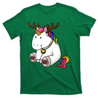 Cute Christmas Comic Reindeer Unicorn T-Shirt