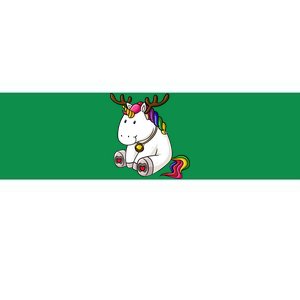 Cute Christmas Comic Reindeer Unicorn Bumper Sticker