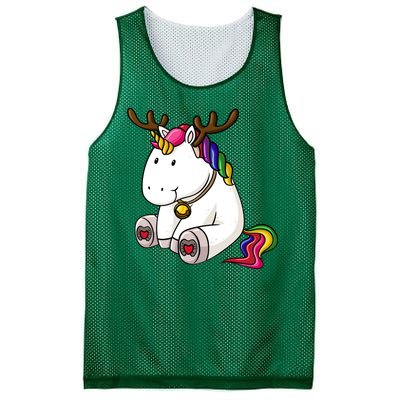 Cute Christmas Comic Reindeer Unicorn Mesh Reversible Basketball Jersey Tank