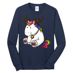 Cute Christmas Comic Reindeer Unicorn Tall Long Sleeve T-Shirt