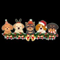 Cute Christmas Dogs Puppies Holly Garland  16 in Basic Backpack