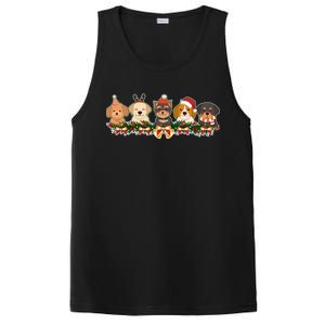 Cute Christmas Dogs Puppies Holly Garland  PosiCharge Competitor Tank