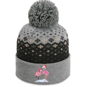 Cute Christmas Festive Flamingos The Baniff Cuffed Pom Beanie