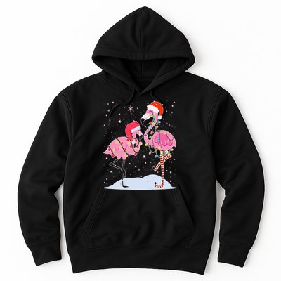 Cute Christmas Festive Flamingos Hoodie