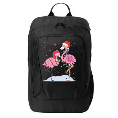 Cute Christmas Festive Flamingos City Backpack