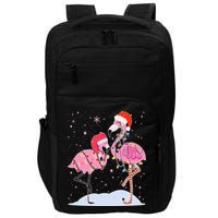 Cute Christmas Festive Flamingos Impact Tech Backpack