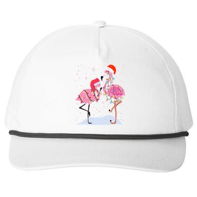 Cute Christmas Festive Flamingos Snapback Five-Panel Rope Hat