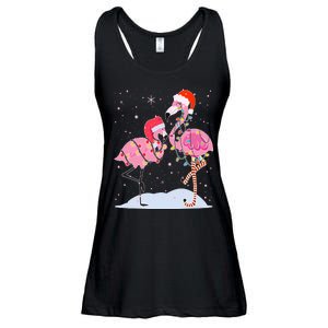 Cute Christmas Festive Flamingos Ladies Essential Flowy Tank