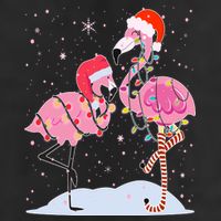 Cute Christmas Festive Flamingos 25L Jumbo Tote