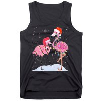 Cute Christmas Festive Flamingos Tank Top