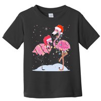 Cute Christmas Festive Flamingos Toddler T-Shirt