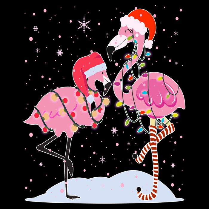 Cute Christmas Festive Flamingos Wool Snapback Cap