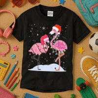 Cute Christmas Festive Flamingos Kids T-Shirt