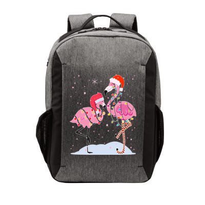 Cute Christmas Festive Flamingos Vector Backpack