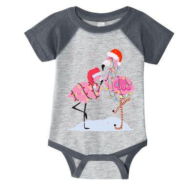 Cute Christmas Festive Flamingos Infant Baby Jersey Bodysuit