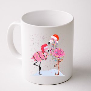 Cute Christmas Festive Flamingos Coffee Mug