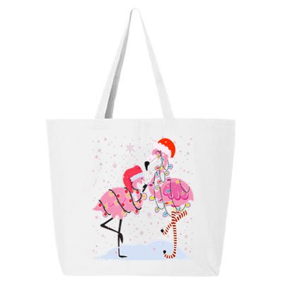 Cute Christmas Festive Flamingos 25L Jumbo Tote