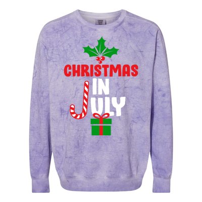 Cute Christmas In July Colorblast Crewneck Sweatshirt