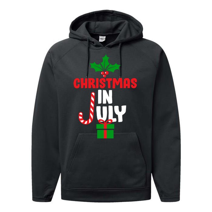 Cute Christmas In July Performance Fleece Hoodie