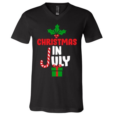 Cute Christmas In July V-Neck T-Shirt