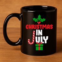 Cute Christmas In July 11oz C Handle Ceramic Mug