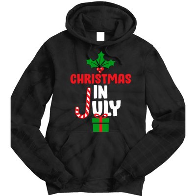 Cute Christmas In July Tie Dye Hoodie