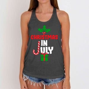 Cute Christmas In July Women's Knotted Racerback Tank