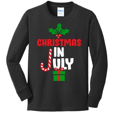 Cute Christmas In July Kids Long Sleeve Shirt