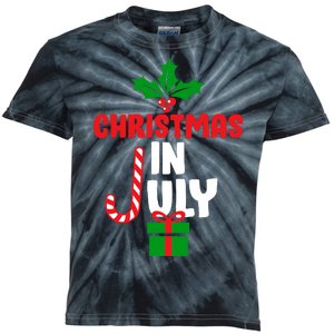 Cute Christmas In July Kids Tie-Dye T-Shirt