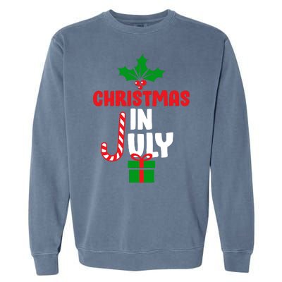 Cute Christmas In July Garment-Dyed Sweatshirt