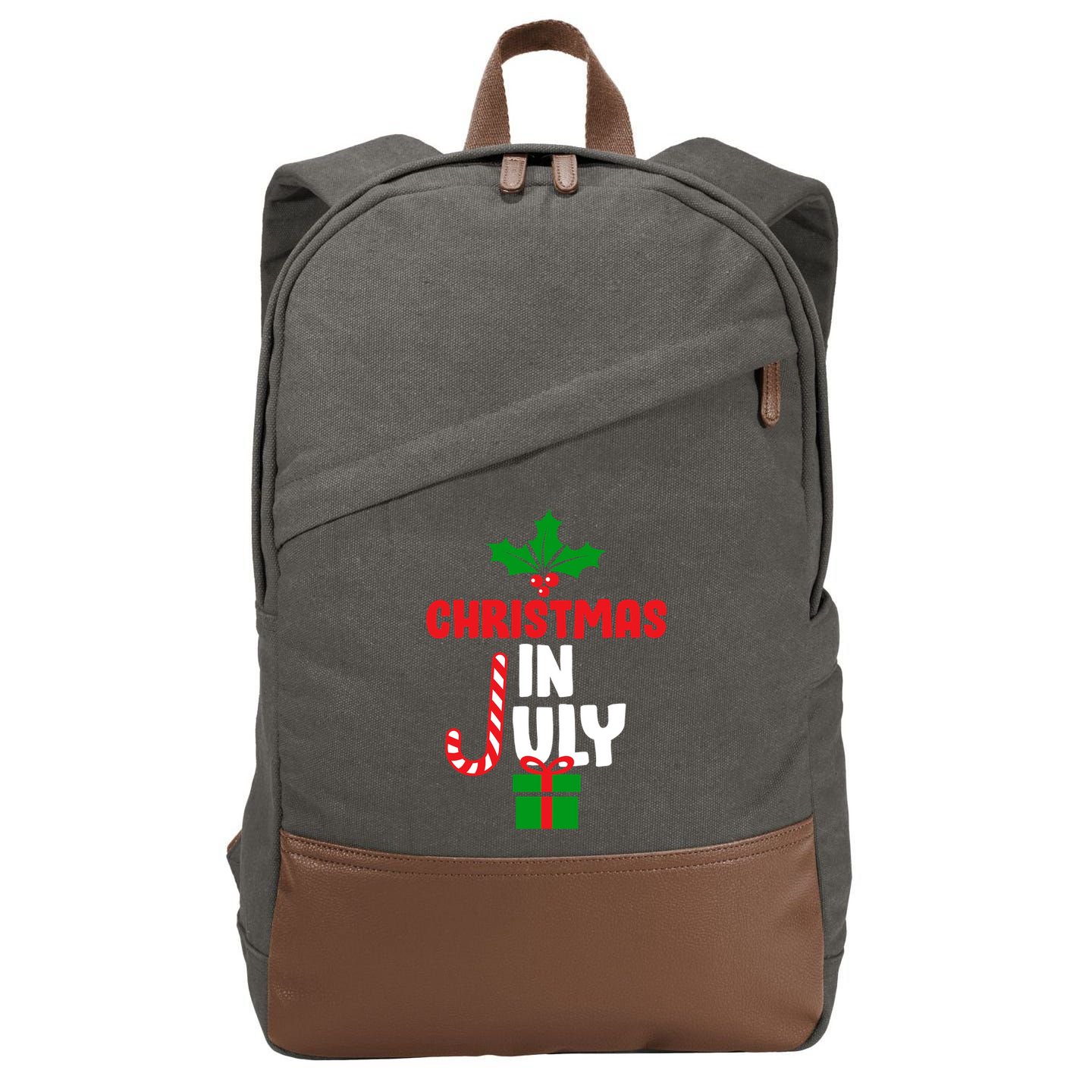 Cute Christmas In July Cotton Canvas Backpack