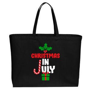 Cute Christmas In July Cotton Canvas Jumbo Tote