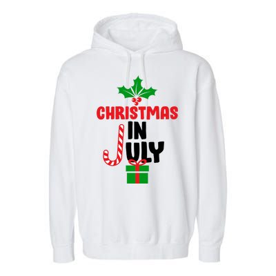 Cute Christmas In July Garment-Dyed Fleece Hoodie