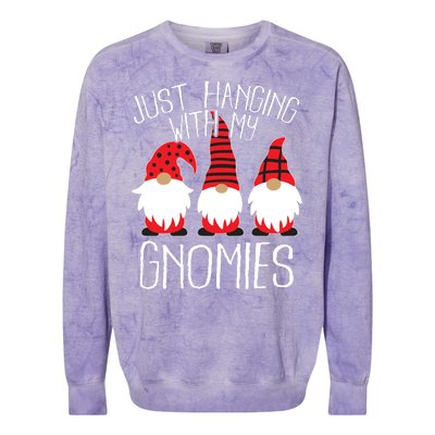 Cute Christmas Just Hanging With My Gnomies Colorblast Crewneck Sweatshirt