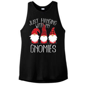 Cute Christmas Just Hanging With My Gnomies Ladies PosiCharge Tri-Blend Wicking Tank