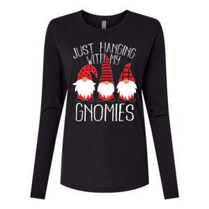 Cute Christmas Just Hanging With My Gnomies Womens Cotton Relaxed Long Sleeve T-Shirt