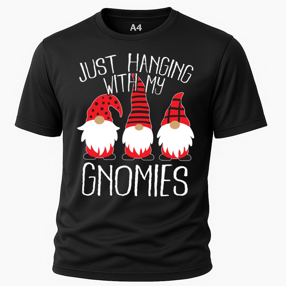 Cute Christmas Just Hanging With My Gnomies Cooling Performance Crew T-Shirt