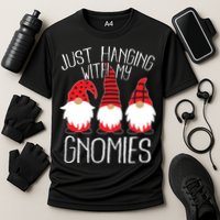 Cute Christmas Just Hanging With My Gnomies Cooling Performance Crew T-Shirt