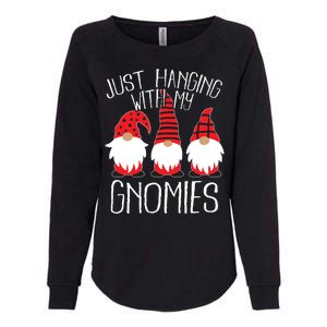 Cute Christmas Just Hanging With My Gnomies Womens California Wash Sweatshirt